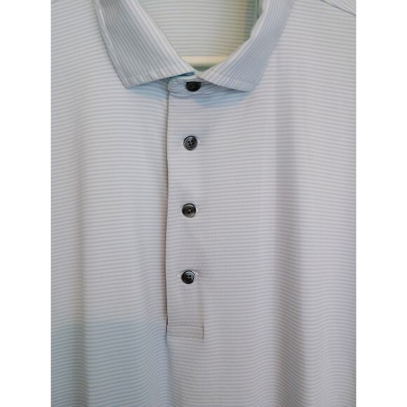 Greyson Polo Mens XL Blue Striped Golf Outdoor Casual Performance Top Hat Shirt - Picture 7 of 10